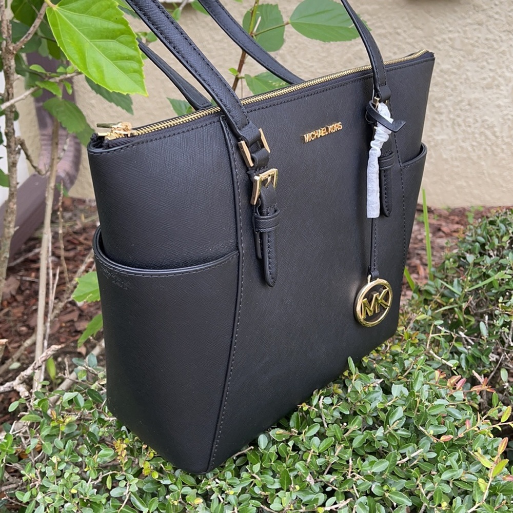 Michael Kors Large Charlotte Top Zip Leather Tote - Picture 9 of 16